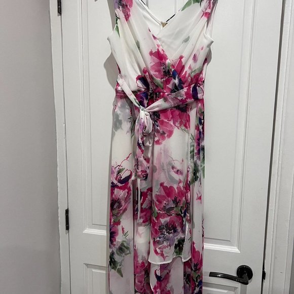 DKNY Womens White and Pink Dress - Picture 2 of 5